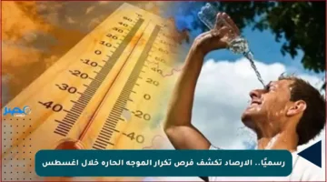 رسميًا.. الأرصاد تكشف فرص تكرار الموجة الحارة خلال أغسطس